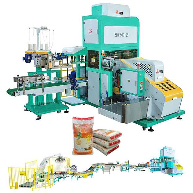Dây chuyền đóng gói gạo túi dệt PP 5-25kg ZDB-900-Q8 - ảnh 1