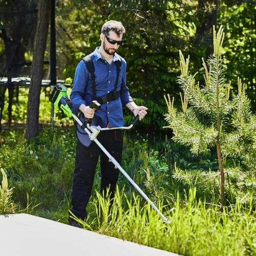 Máy cắt cỏ dùng Pin Greenworks 40V có tay cầm STF402 (Thân máy) - ảnh 1