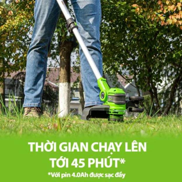 Máy cắt cỏ đẩy tay dùng pin Greenworks G24LT30 (24V) (Thân máy) - ảnh 4