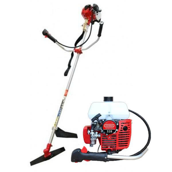Máy cắt cỏ 2 thì Oshima 328 bạc cần xoay - ảnh 1