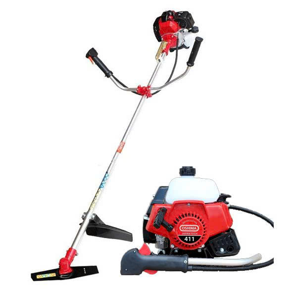 Máy cắt cỏ 2 thì Oshima 411 bạc cần xoay - ảnh 1