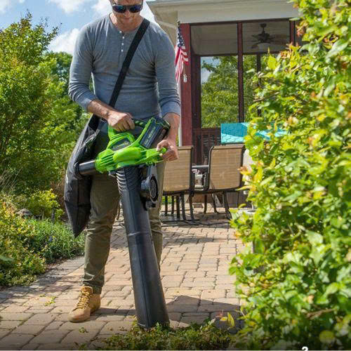 Máy thổi lá dùng pin Greenworks GD40BV (Thân máy) - ảnh 1