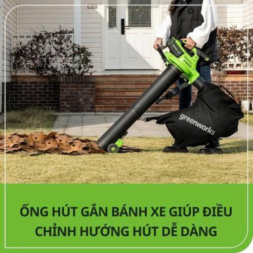 Máy Thổi Và Hút Lá dùng Pin Greenworks 40V BVF444 (thân máy) - ảnh 3