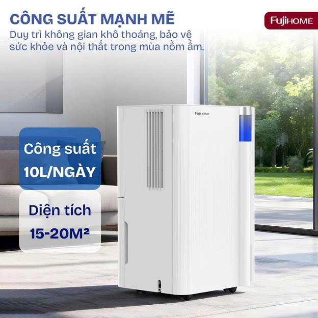 Máy hút ẩm Fujihome DH10NEW công suất 10 lít/ngày - ảnh 2