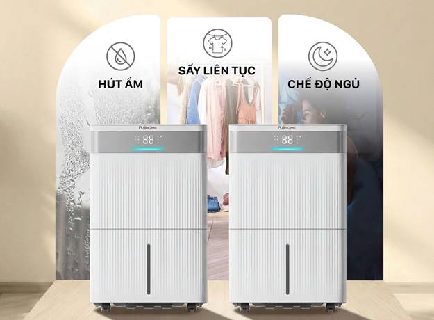 Máy hút ẩm Fujihome DH40NW công suất 40 lít/ngày, kết nối Wifi - ảnh 2