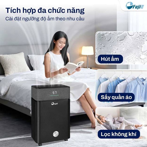 Máy hút ẩm Fujie HM-920ED 20 lít/ngày, kết nối Wifi - ảnh 5