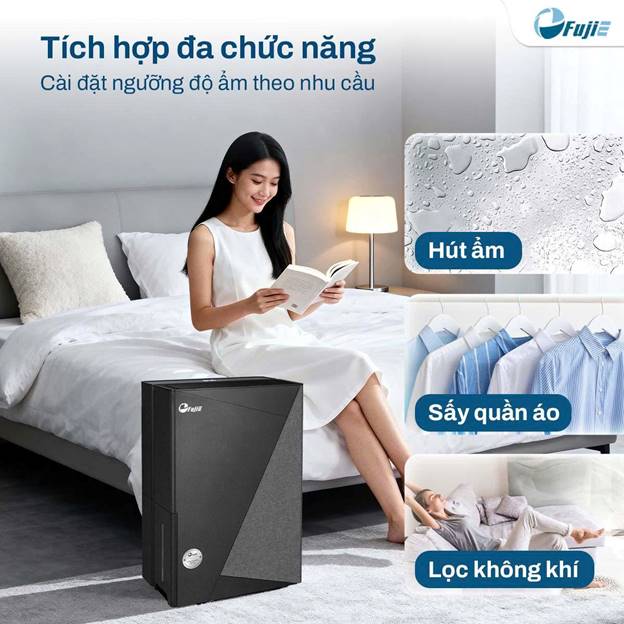 Máy hút ẩm Fujie HM-924ED 24 lít/ngày, kết nối Wifi - ảnh 5