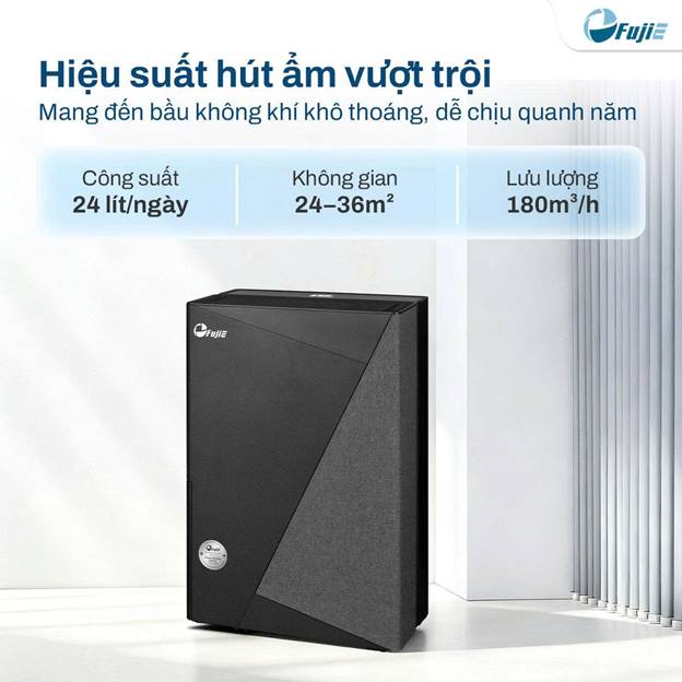 Máy hút ẩm Fujie HM-924ED 24 lít/ngày, kết nối Wifi - ảnh 2