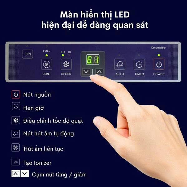 Máy hút ẩm FUJIHAIA DH70B công suất 70 lít/ngày - ảnh 10