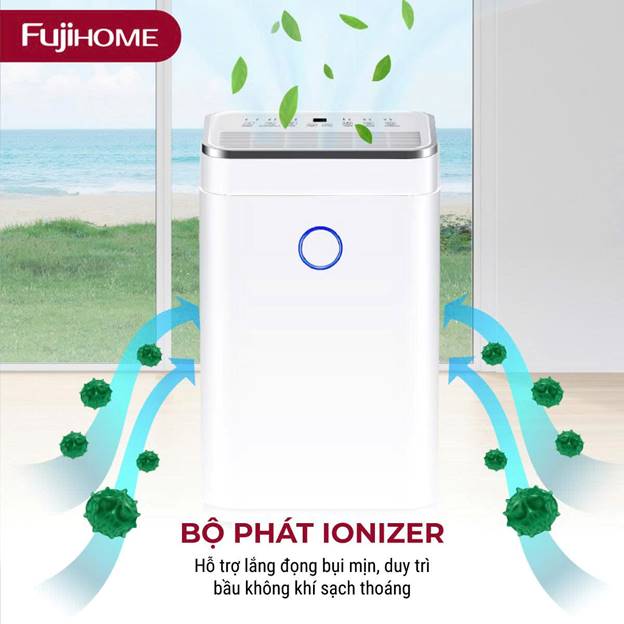 Máy hút ẩm Fujihome DH20W công suất 20 lít/ngày, kết nối Wifi - ảnh 4