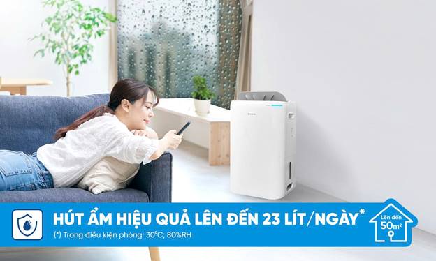 Máy hút ẩm lọc không khí Daikin JPF12AV2 công suất 23 lít/ngày - ảnh 2