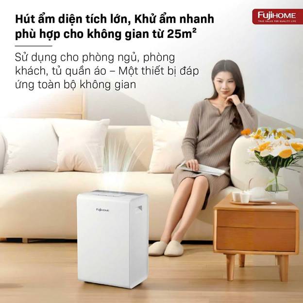 Máy hút ẩm Fujihome DH14W-HEPA (14lít/ngày) - ảnh 1