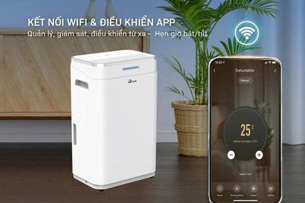 Máy hút ẩm Fujie HM-918EC-N kết nối wifi công suất 18 lít/ngày - ảnh 4