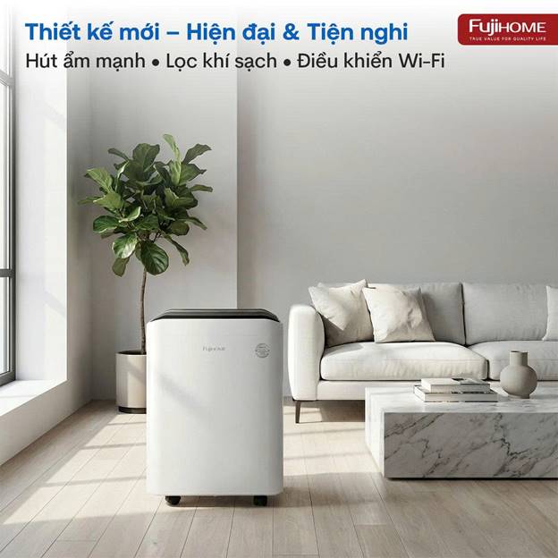 Máy hút ẩm Fujihome DH35W-HEPA (35lít/ngày) kết nối Wifi - ảnh 1