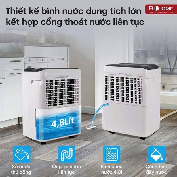 Máy hút ẩm Fujihome DH35W-HEPA (35lít/ngày) kết nối Wifi - ảnh 7
