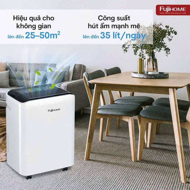 Máy hút ẩm Fujihome DH35W-HEPA (35lít/ngày) kết nối Wifi - ảnh 2