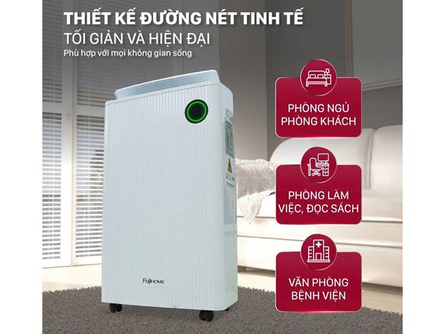 Máy hút ẩm Fujihome DH25W-HEPA-NEW (25lít/ngày) kết nối Wifi, màng HEPA - ảnh 1