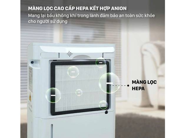 Máy hút ẩm Fujihome DH25W-HEPA-NEW (25lít/ngày) kết nối Wifi, màng HEPA - ảnh 2