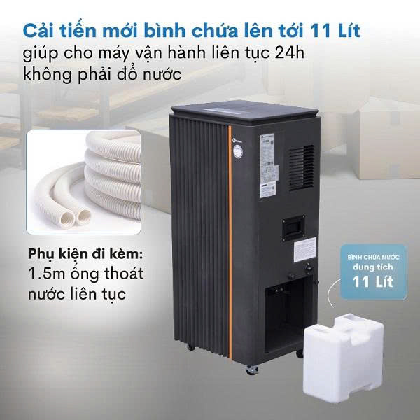Máy hút ẩm công nghiệp FUJIHAIA DH150B công suất 150 lít/ngày - ảnh 3