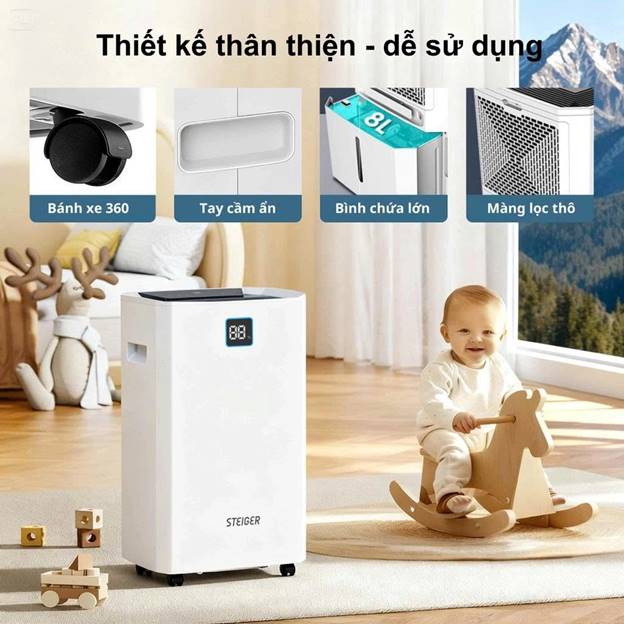 Máy hút ẩm Steiger STG-855DW (55 lít/ngày) - ảnh 4