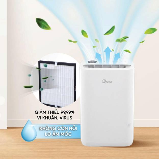 Máy hút ẩm lọc không khí FujiE HM-925EC Pro kết nối Wifi - ảnh 2