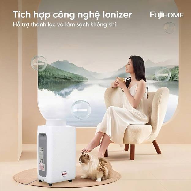 Máy hút ẩm Fujihome DH18W (18lít/ngày), kết nối Wifi - ảnh 4
