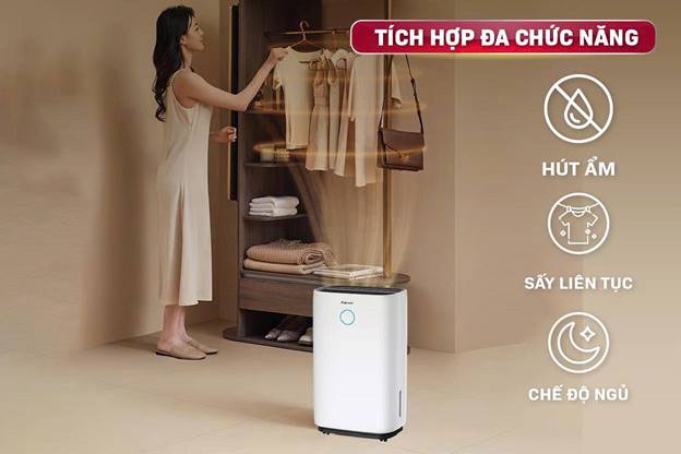 Máy hút ẩm Fujihome DH25W-HEPA (25lít/ngày) kết nối Wifi, màng HEPA - ảnh 5