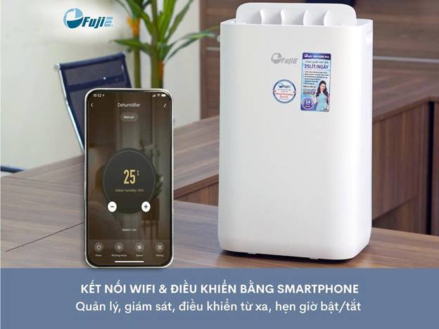 Máy hút ẩm lọc không khí FujiE HM-925EC Pro kết nối Wifi - ảnh 4