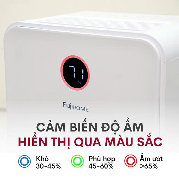 Máy hút ẩm Fujihome DH16W công suất 16 lít/ngày, kết nối Wifi - ảnh 4