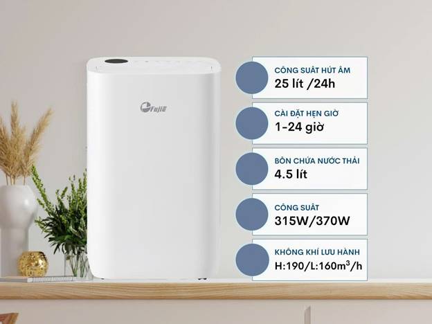 Máy hút ẩm lọc không khí FujiE HM-925EC Pro kết nối Wifi - ảnh 1