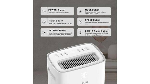 Máy hút ẩm Steiger STG-820DW 20 lít/ngày, tích hợp WiFi - ảnh 3