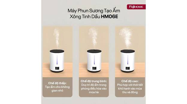 Máy phun sương tạo ẩm xông tinh dầu Fujihome HM06E - ảnh 3