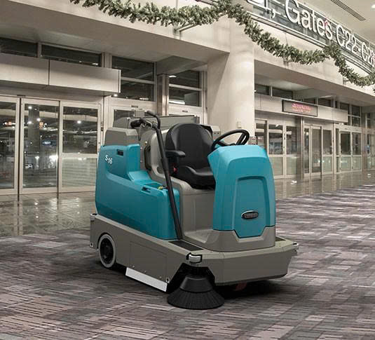 Máy quét đường tự lái nhỏ gọn chạy bằng pin Tennant S16 - ảnh 1