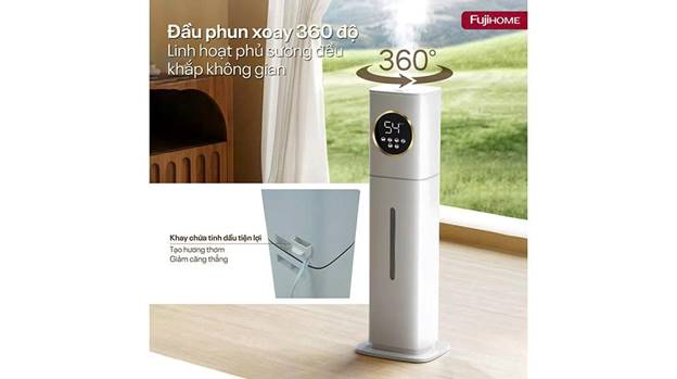 Máy tạo ẩm, xông tinh dầu, khử khuẩn UV dung tích lớn Fujihome HM09UV1 - ảnh 2