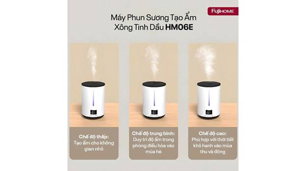 Máy phun sương tạo ẩm xông tinh dầu Fujihome HM06E - ảnh 2
