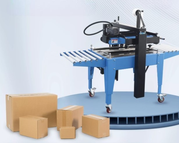 Máy dán băng keo thùng carton Hualian FXJ-6050C - ảnh 1