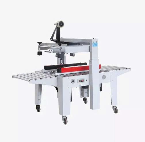Máy dán băng keo thùng carton bán tự động Hualian FXJ-5050A (dùng băng keo BOPP) - ảnh 1