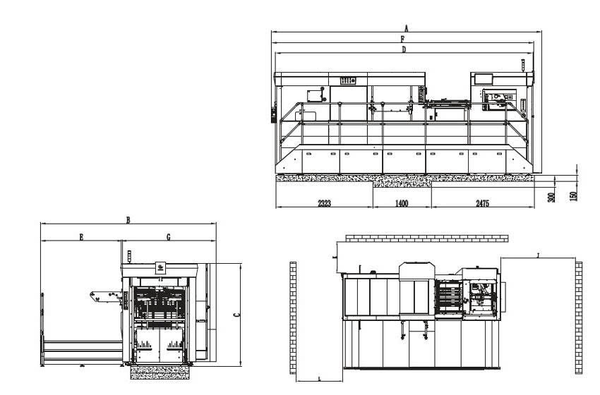 Máy cắt khuôn tự động T106Q có chức năng gạt giấy (thanh kẹp kép) - ảnh 2