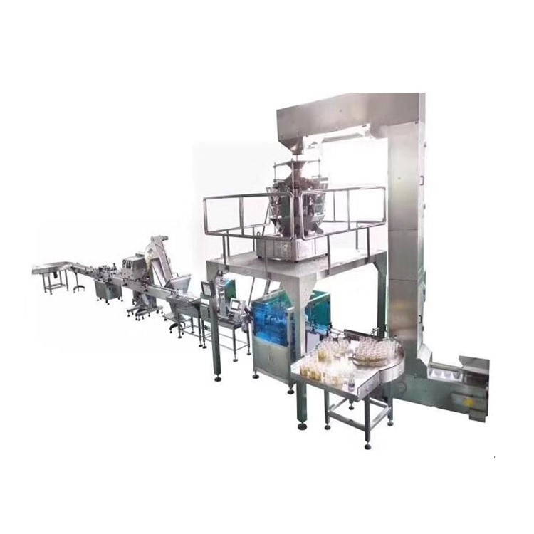 Dây chuyền đóng gói cân và chiết rót lon tự động