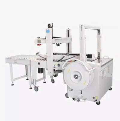 Dây chuyền đóng gói, dán băng keo và đai nẹp thùng carton tự động XFK-1C