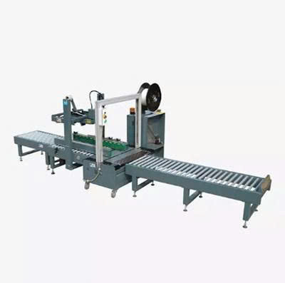 Thiết bị đóng gói tự động dán băng keo và đai nẹp thùng carton XFK-1D