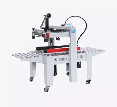 Máy dán thùng carton hạng nặng sử dụng băng keo PVC Hualian FXJ-5050B