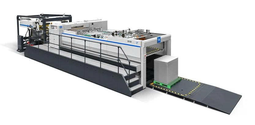 Máy cắt giấy đôi xoay thông minh với hệ thống quản lý kho tự động D-150C