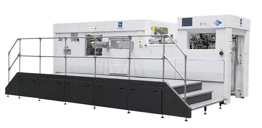 Máy cắt khuôn R106Q với chức năng loại bỏ phế liệu một phần (mở bằng hai cam)