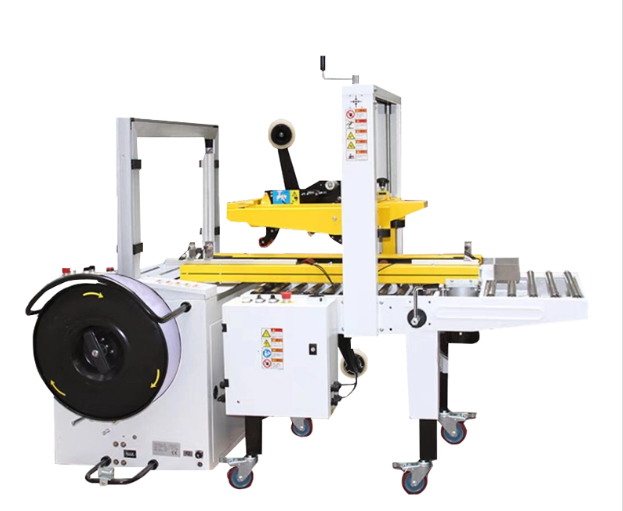 Máy đóng gói và niêm phong thùng carton tích hợp (gập nắp thủ công) LT-FJ-1A-101A
