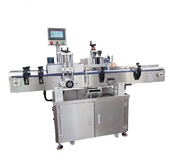 Máy dán nhãn dùng cho lọ thủy tinh, lon kim loại đựng gia vị, dây chuyền sản xuất DW211 