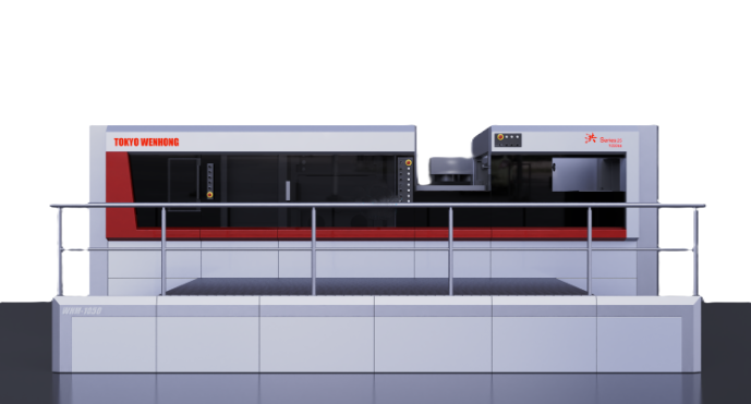 Máy bế hộp tự động Tokyo Wenhong ( Đầu cấp hút giấy trên, kèm chọc phôi) WH-1300SS  