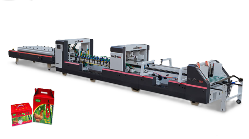 Máy dán hộp ship code tự động
