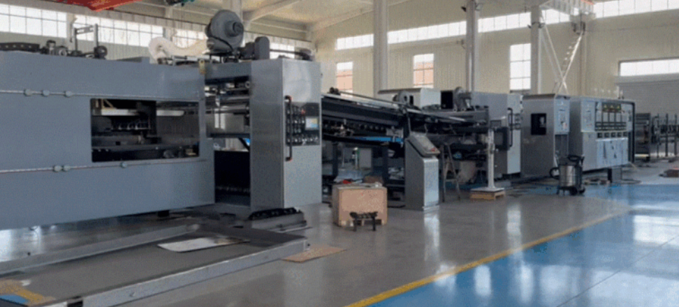 Máy gấp dán tự động lắp sau máy in flexo 