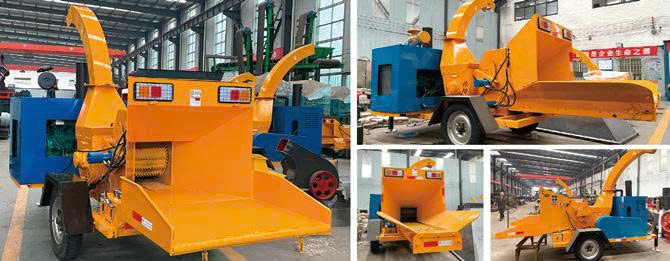Máy băm nghiền cành cây sân vườn cỡ lớn di động HY-6145